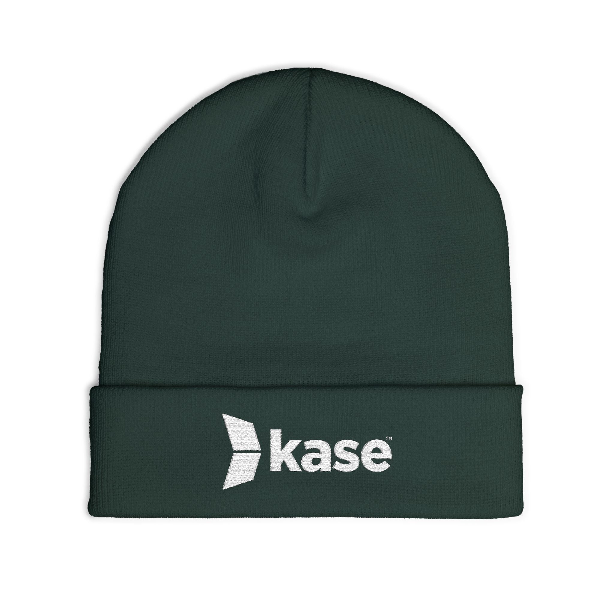 Kase Embroidered Knit Beanie — Warm Logo Winter Hat