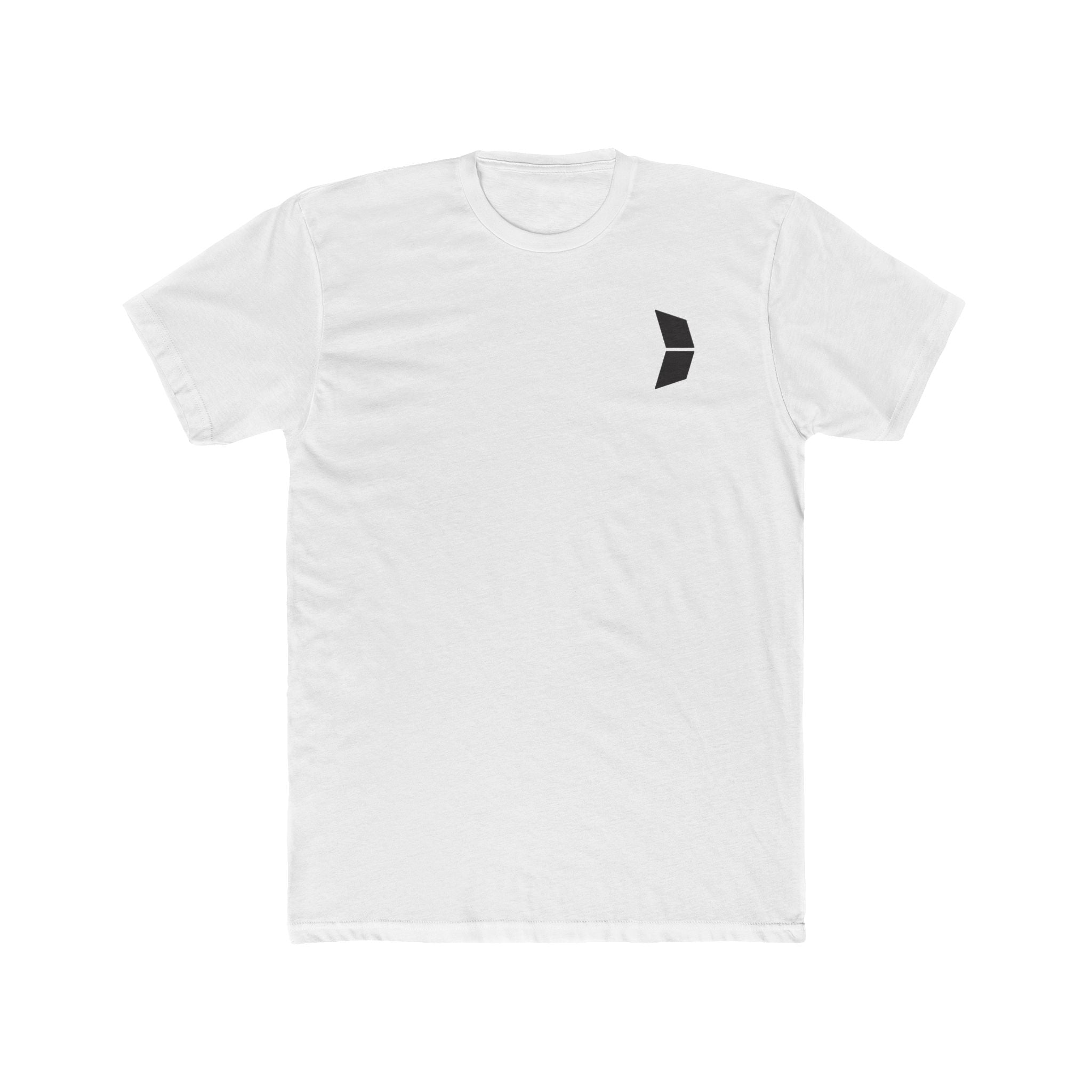 Kase Logo Crew Tee — Minimal Branded White Cotton T‑Shirt