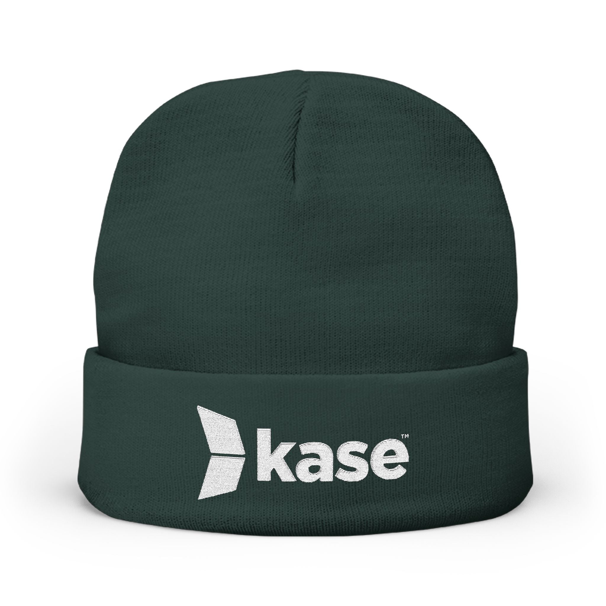 Kase Embroidered Knit Beanie — Warm Logo Winter Hat