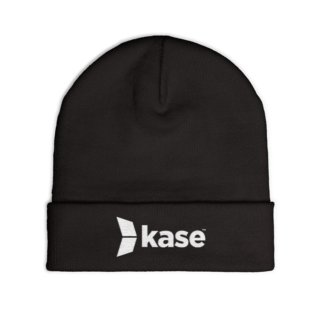 Kase Embroidered Knit Beanie — Warm Logo Winter Hat