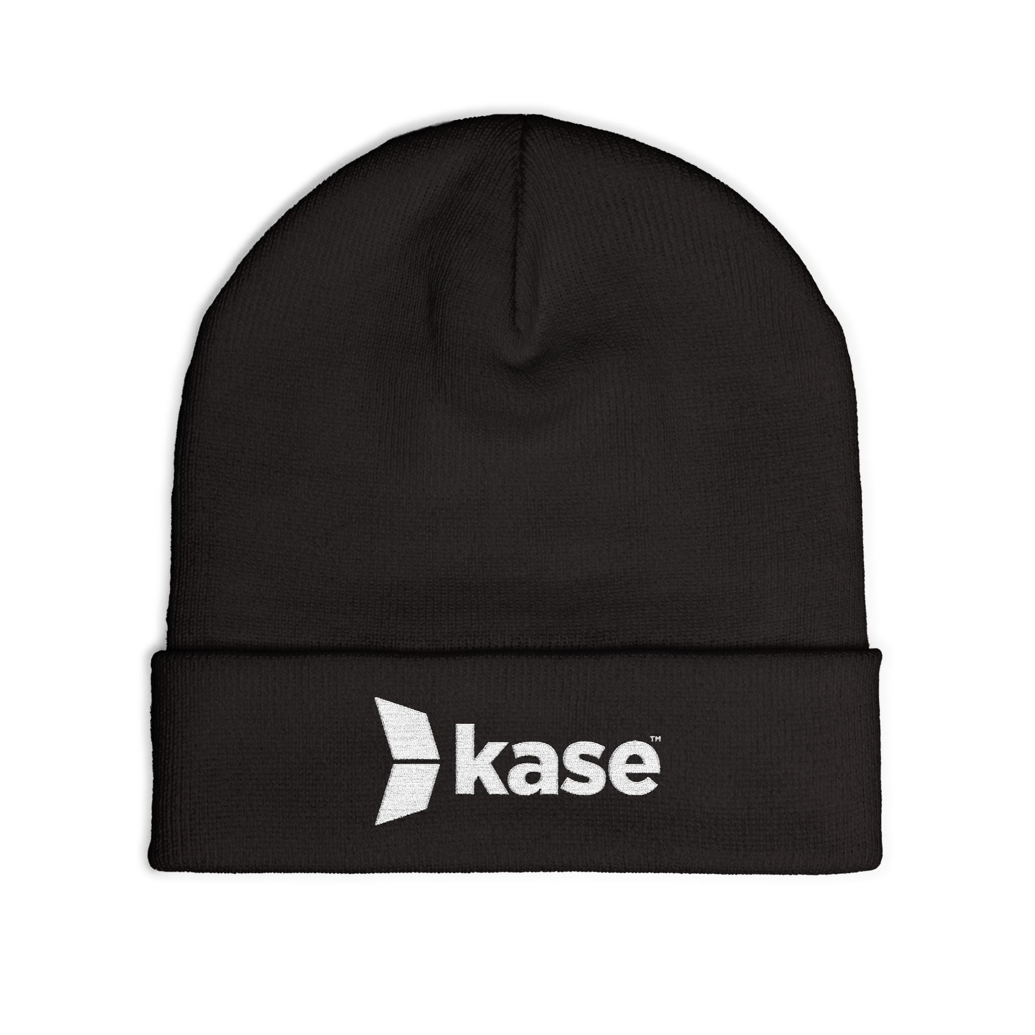 Kase Embroidered Knit Beanie — Warm Logo Winter Hat