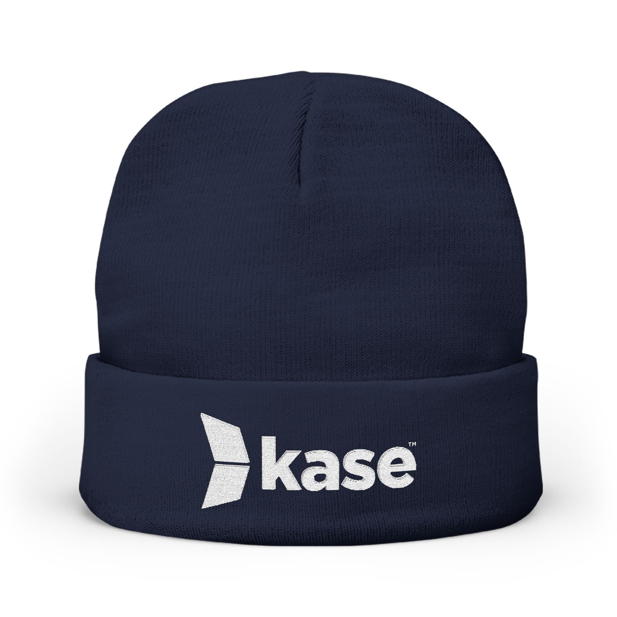 Kase Embroidered Knit Beanie — Warm Logo Winter Hat