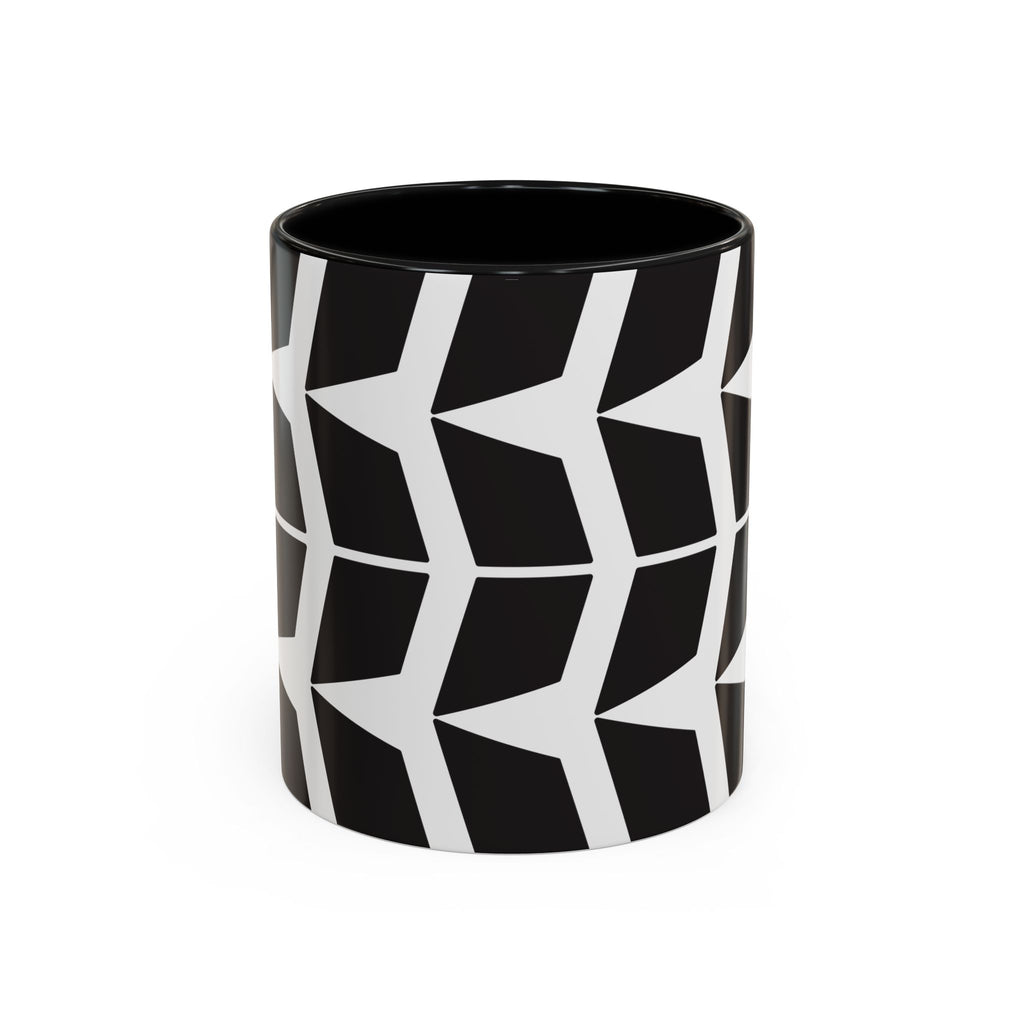 Modern Geometric Accent Coffee Mug - Stylish Drinkware, Unique Gift for Coffee Lovers, Home Decor, Office Essentials, Artful Kitchenware