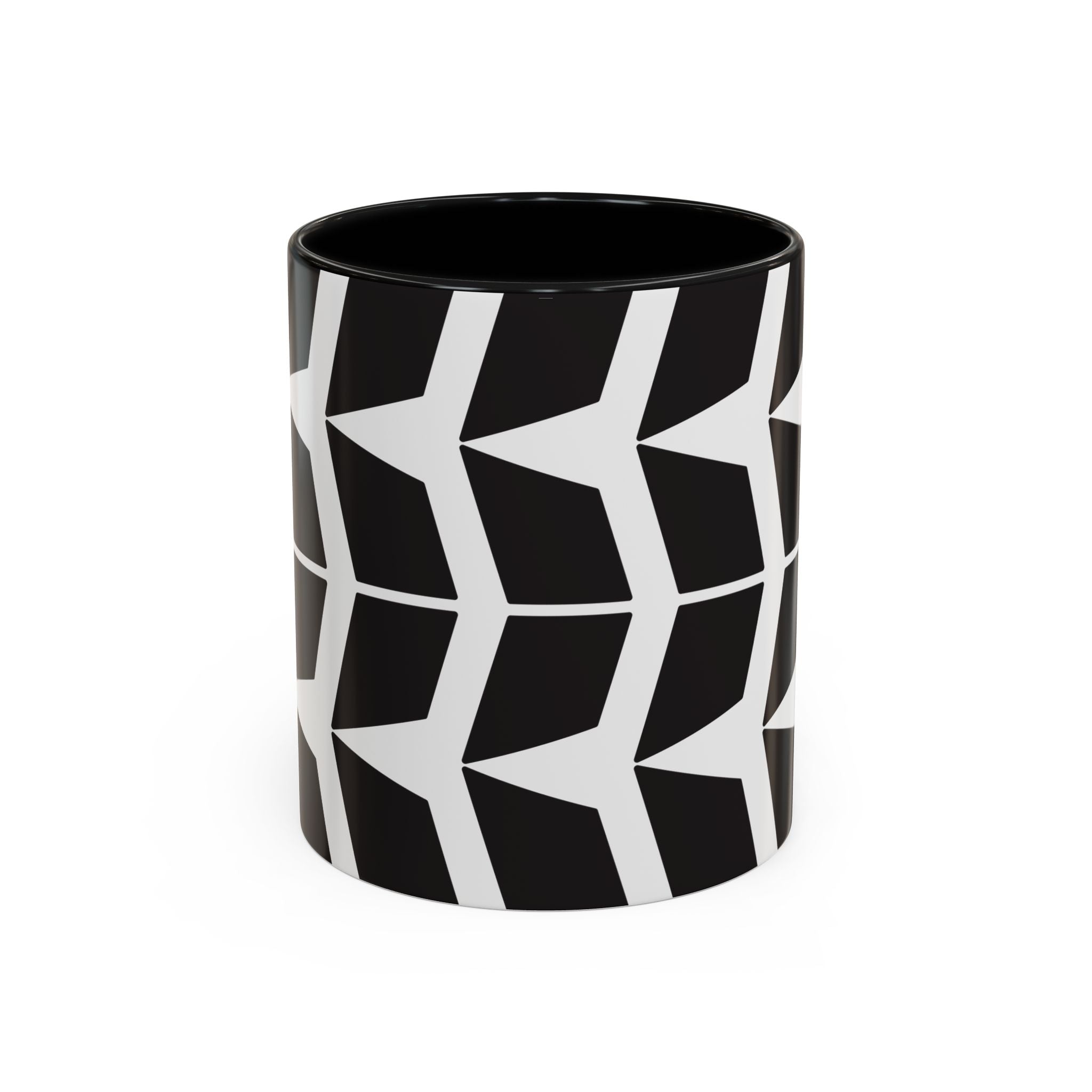 Modern Geometric Accent Coffee Mug - Stylish Drinkware, Unique Gift for Coffee Lovers, Home Decor, Office Essentials, Artful Kitchenware