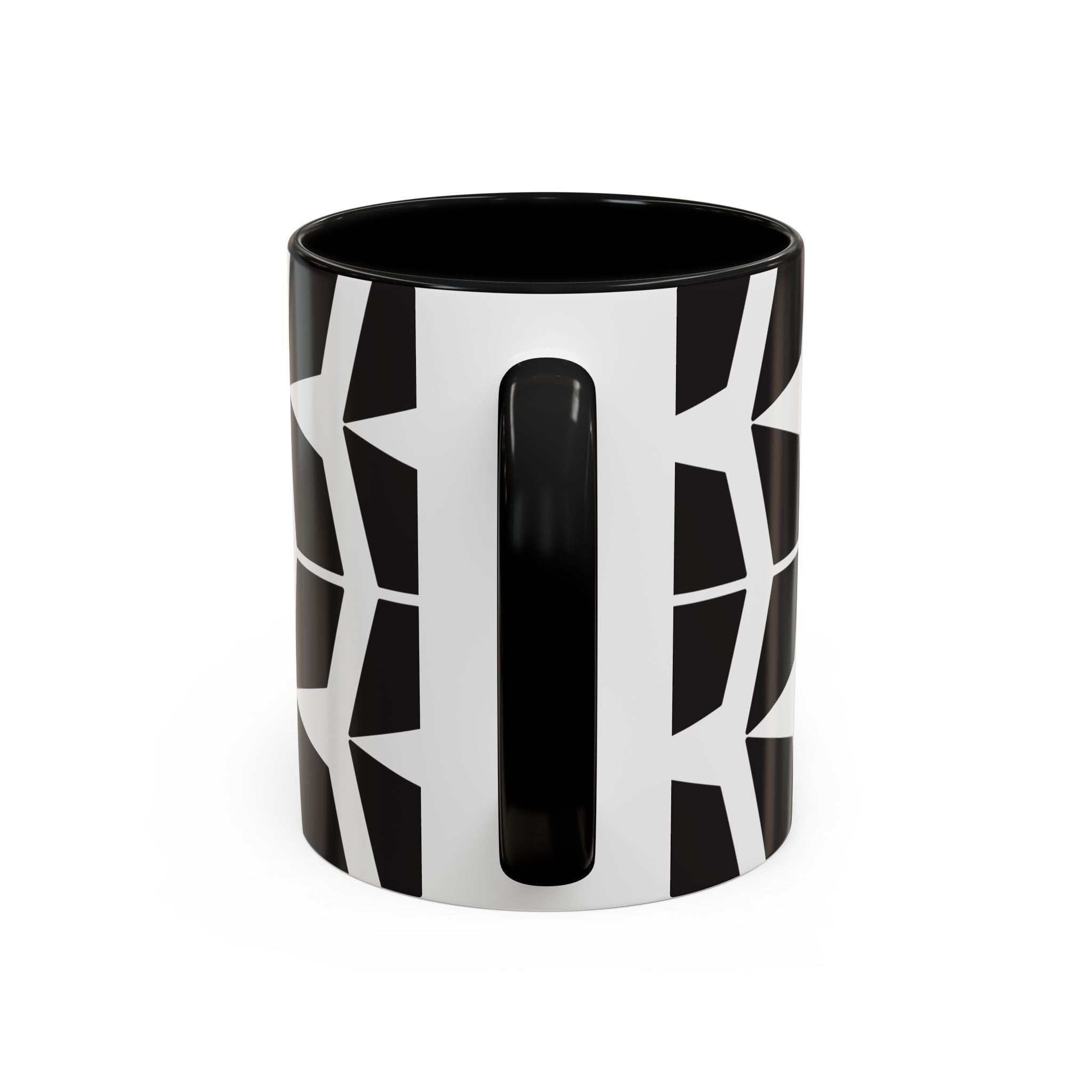 Modern Geometric Accent Coffee Mug - Stylish Drinkware, Unique Gift for Coffee Lovers, Home Decor, Office Essentials, Artful Kitchenware