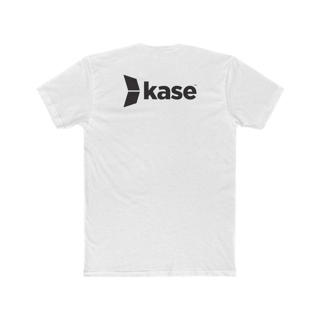 Kase Logo Crew Tee — Minimal Branded White Cotton T‑Shirt