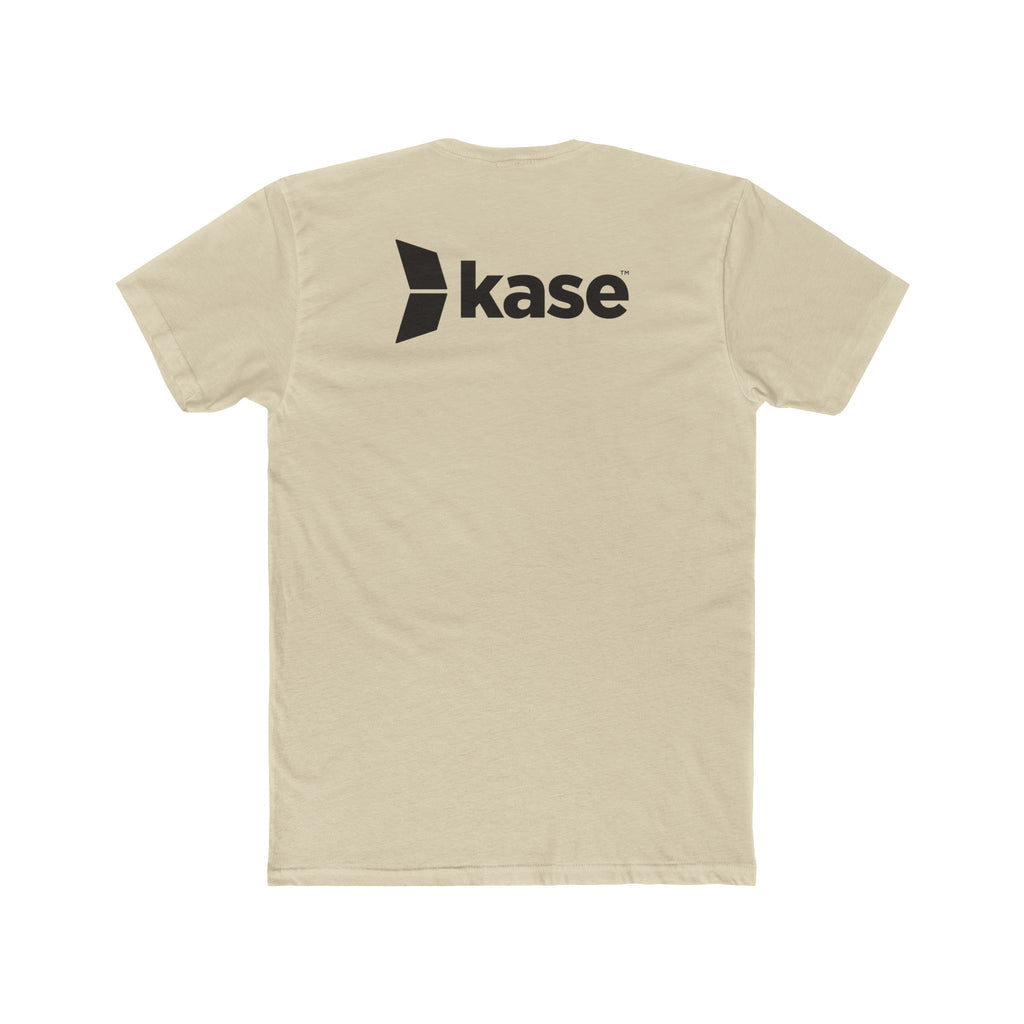Kase Logo Crew Tee — Minimal Branded White Cotton T‑Shirt