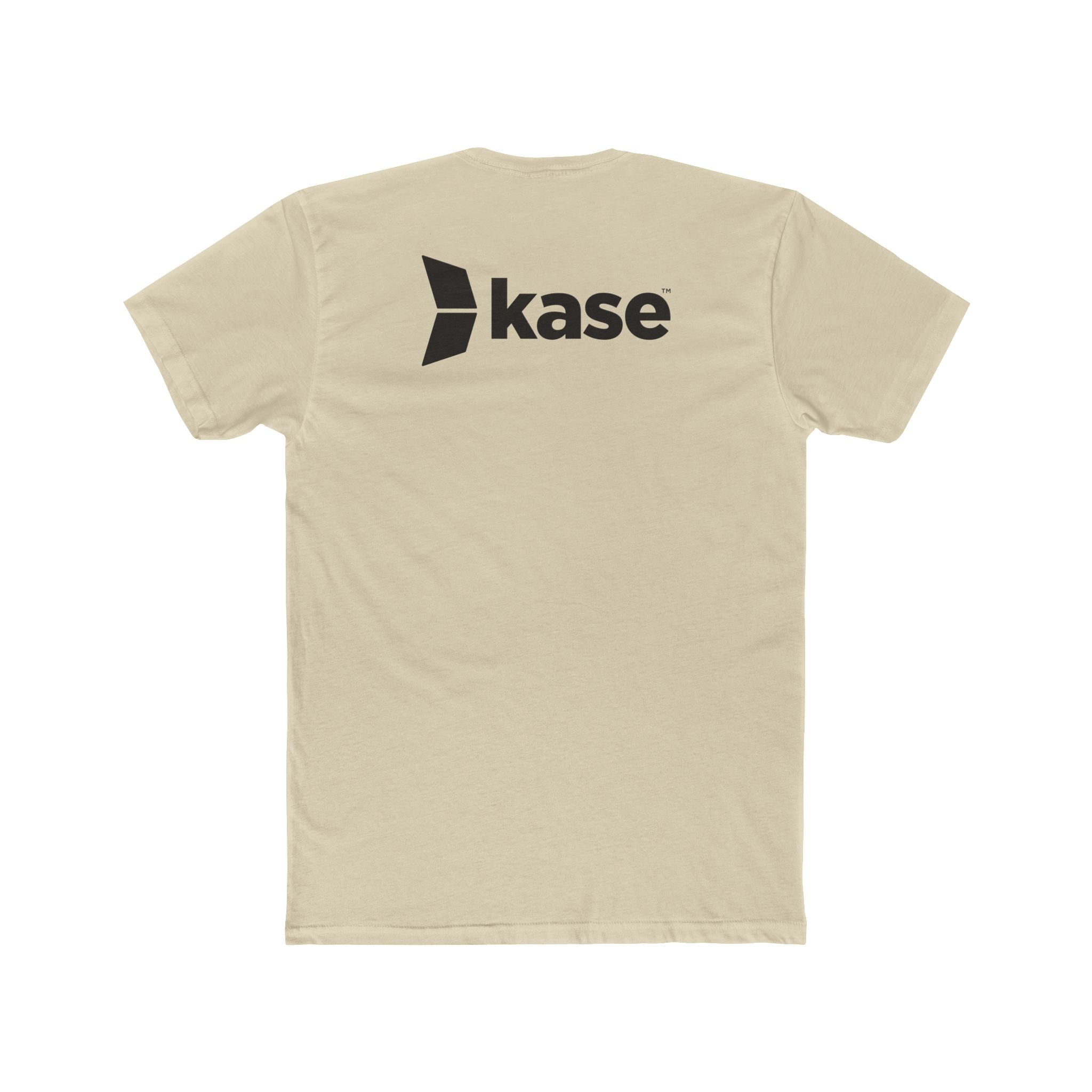 Kase Logo Crew Tee — Minimal Branded White Cotton T‑Shirt